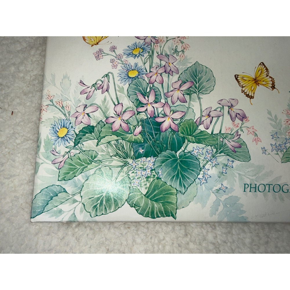 Vintage CR Gibson Photo Album Floral Butterfly Magnetic Pages - Picture 3 of 8